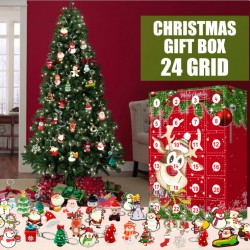 2021 Christmas 24 Grid Advent Calendar for Christmas Ornament