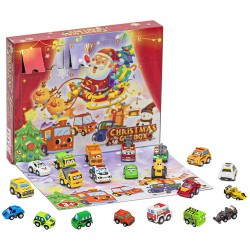 2021 Christmas 24 Grid Countdown Calendar Car Toy Set
