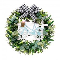 Artificial Spring Green Leaves Wreath