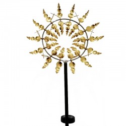 Magical Metal Windmill with Solar LED Light