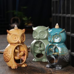 Nordic Owl Ceramic Incense Holder Burner