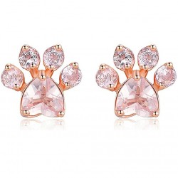 Pink Cat Paw Earrings