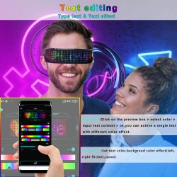 Led Shining Smart Glasses with APP Connected Control