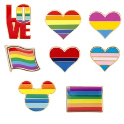 8 Pieces Rainbow Flag Lapel Pins