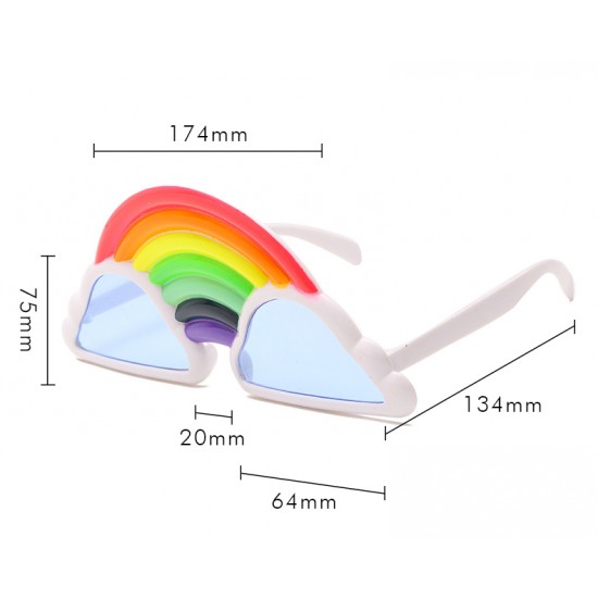 2 Pieces Rainbow Glasses for Party Performance Parade