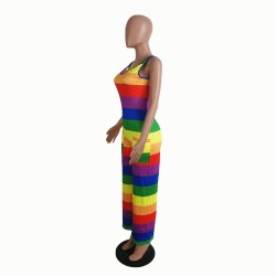 Casual Rainbow Jumpsuit