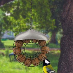 Bird Feeder Fat Ball Circular Hanging Wild Bird Seed Feeder Feeding Tool for Wild Birds Garden Outdoors Indoors