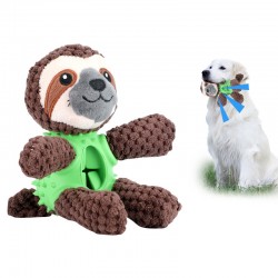 4 in 1 Sloth Plush Dog Toy for Boredom with Treat Dispenser