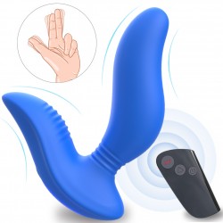 3.5" Silicone Remote Control Curve P-Spot Massager
