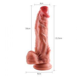 Realistic Dildo with Suction Cup - 16cm Bulging Veins