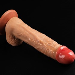 Realistic Dildo Retractable Swing Vibrator with Suction Cup