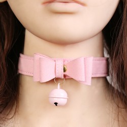Erotic adjustable neck cover bow with bells