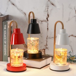 Metallic Dimmable Candle Warmer Lamp with Auto Shut Off Black/White/Red