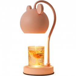 Mouse-Shaped Dimmable Candle Warmer Lantern Lamp with Auto Shut Off Pink/Purple/White/Green