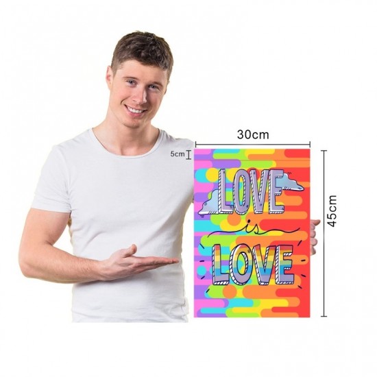 (2 Pieces) Rainbow Garden Flag (30x45cm) - Double Sided Outdoor Banners Decoration